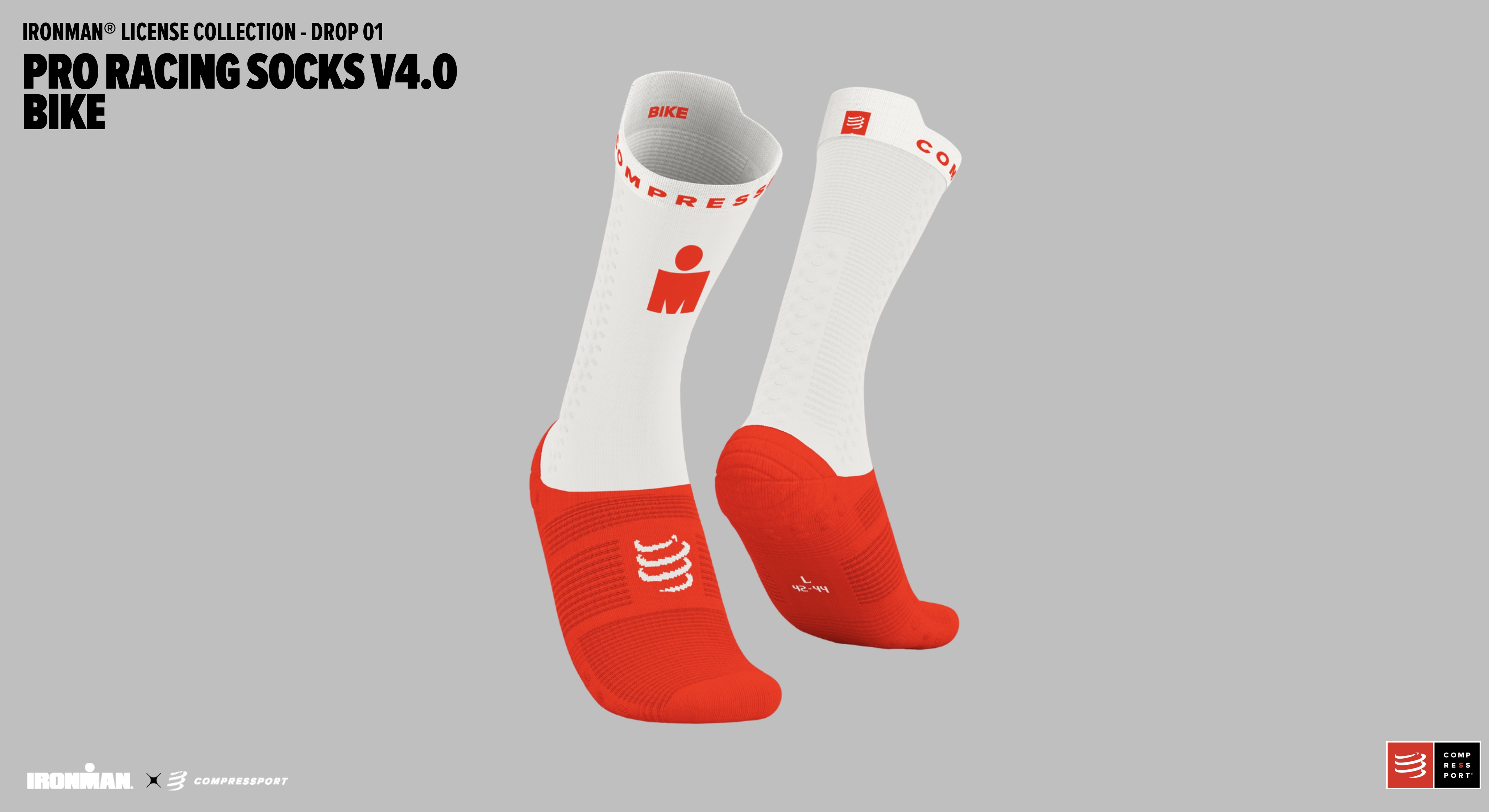 COMP Pro racing sock V4.0 Bike červená